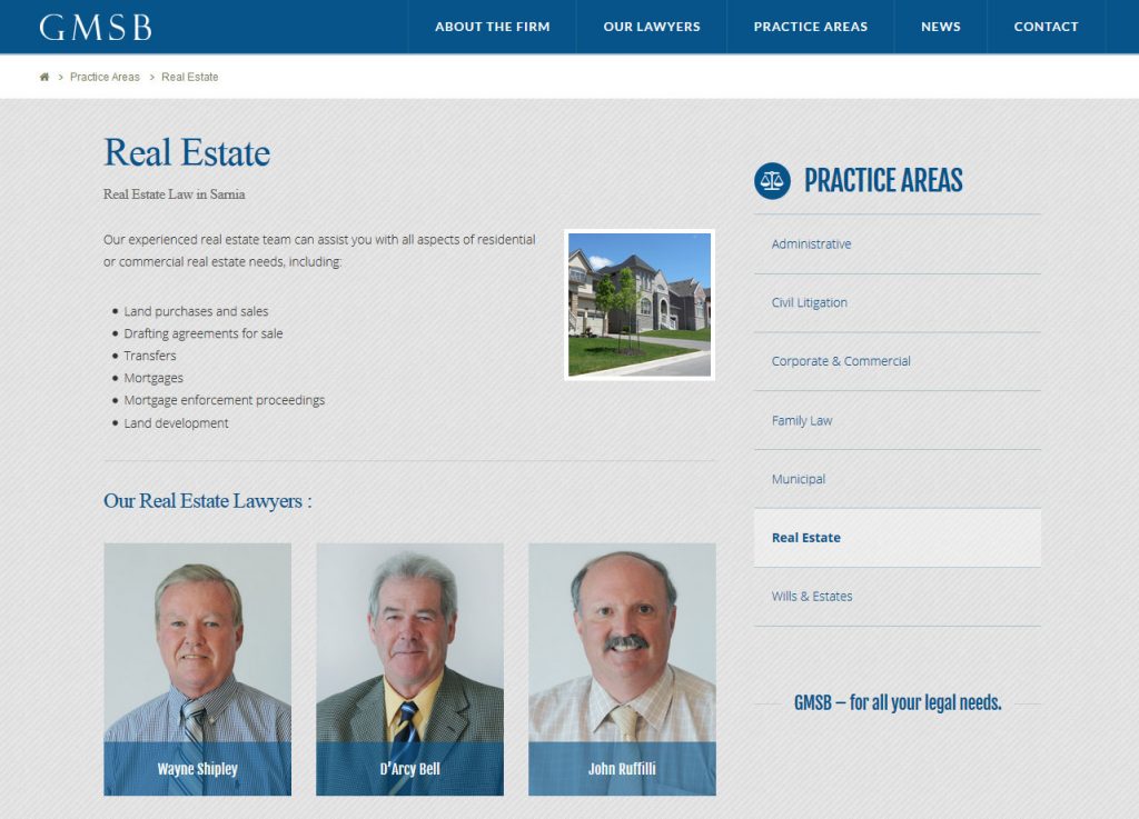 George Murray Shipley Bell, LLP Website Practice Areas